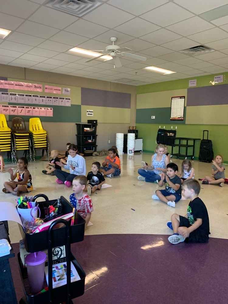 Kindergarten working on Body Percussion moves!