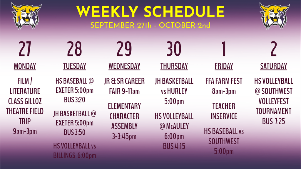 Weekly Schedule