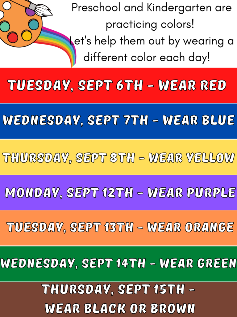 color days of the week